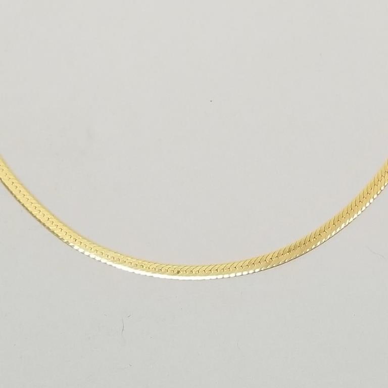 14K gold Italy chain necklace- 18"L; 5g: 14K gold Italy chain necklace- 18"L; 5g