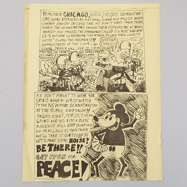 1970 Minneapolis Anti War Poster- 11" x 8 1/2" (1 of 7)