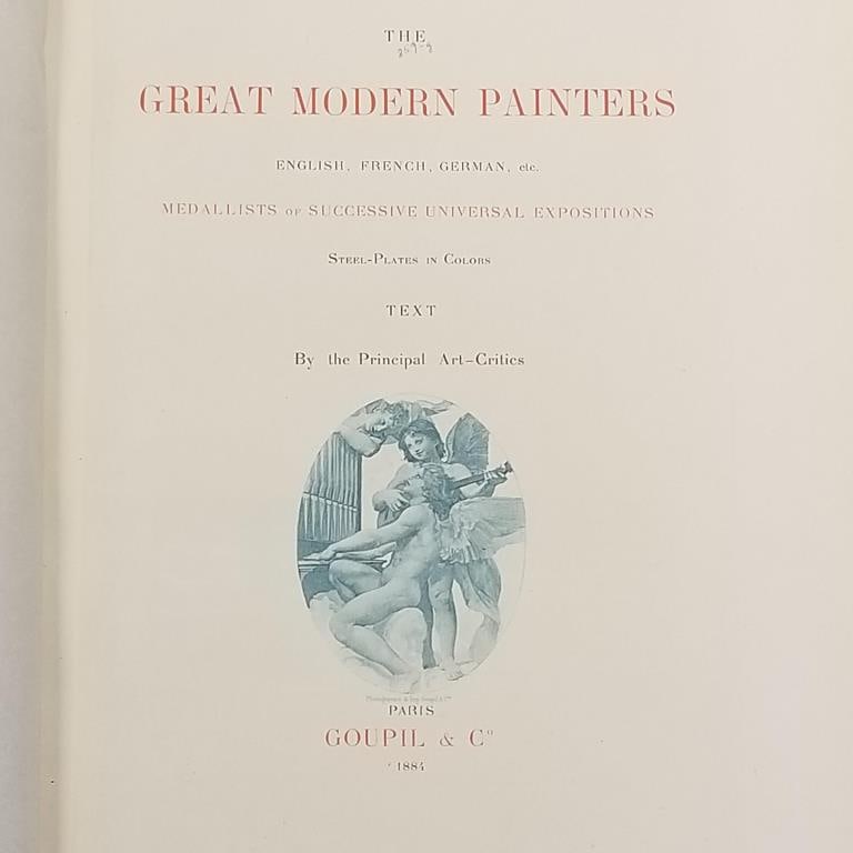 Large book: The Great Modern Painters- Goupil & Co. 1884- #39/100 Bibliphilists Ed, full leather (1 of 20)