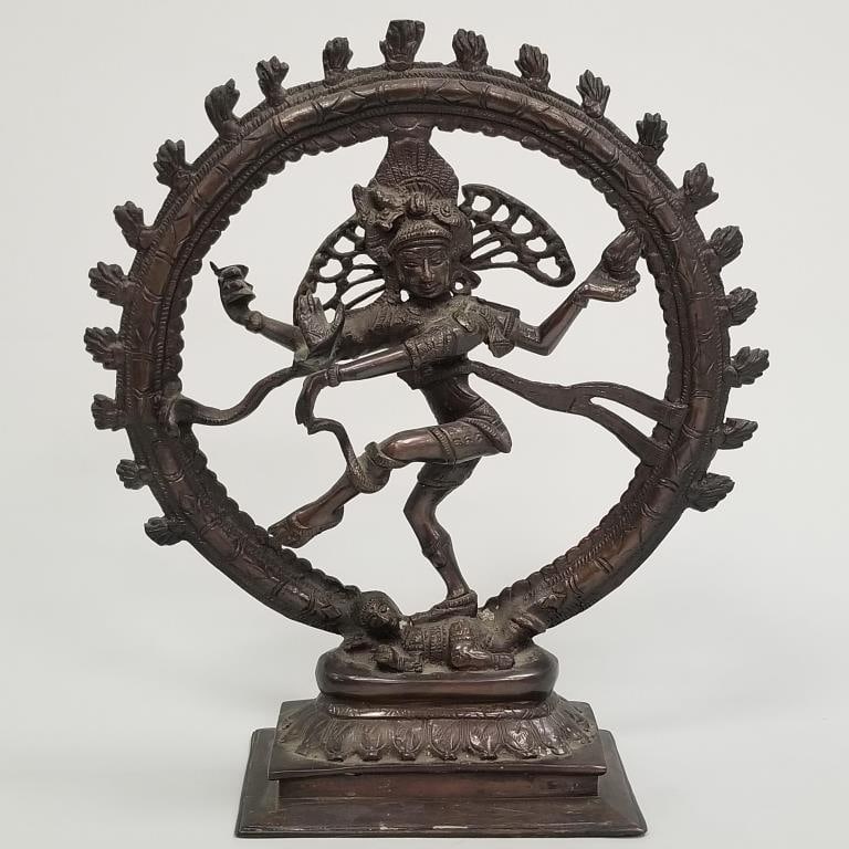 Hindu bronze figure of dancing Shiva- 16"H 14"W, 5"D: Hindu bronze figure of dancing Shiva- 16"H 14"W, 5"D