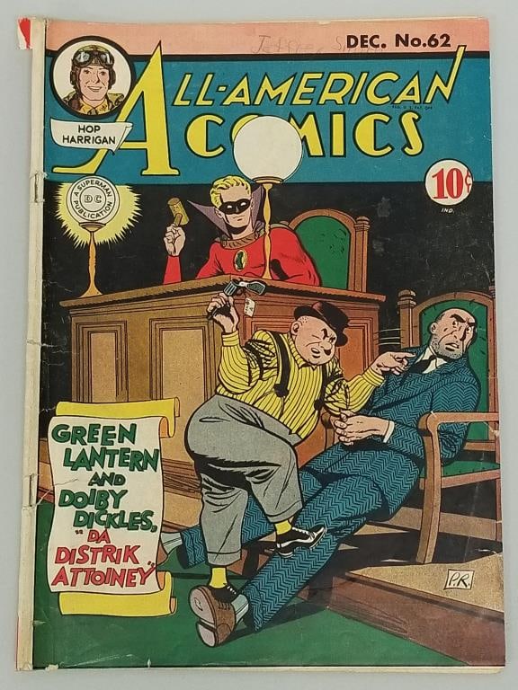 All-American Comics #62 comic book (Dec 1944) DC- Green Lantern and Doiby Dickles (1 of 13)