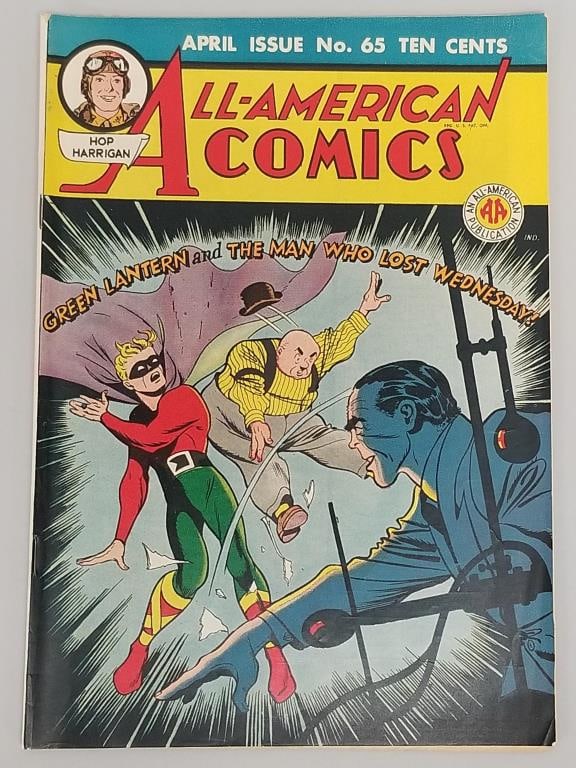 All-American Comics #65 comic book (April 1945) DC- Green Lantern and "The Man Who Lost Wednesday" (1 of 10)