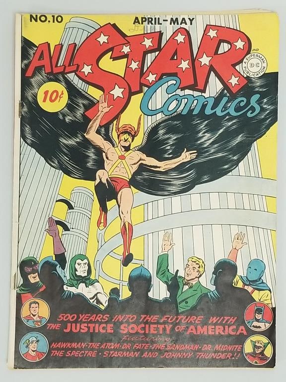 All Star Comics Vol 1 #10 comic book (April-May 1942) DC (1 of 12)