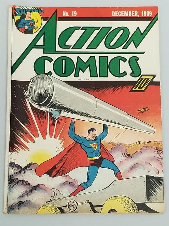Action Comics #19 comic book (Dec 1939) DC- Superman (1 of 9)