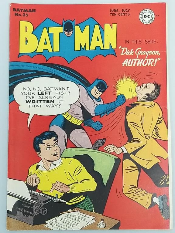 Batman #35 comic book (June/July 1946) DC- "Dick Grayson Author!" (1 of 10)
