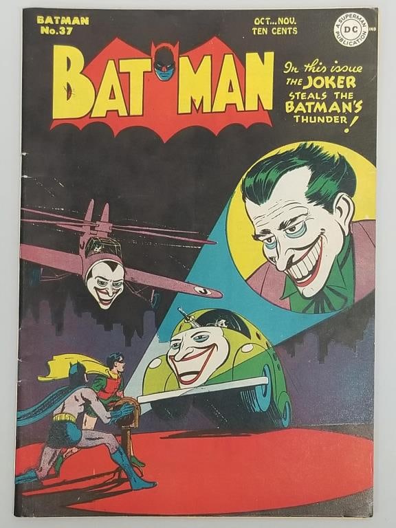 Batman #37 comic book (Oct/Nov 1946) DC- Joker cover (1 of 14)