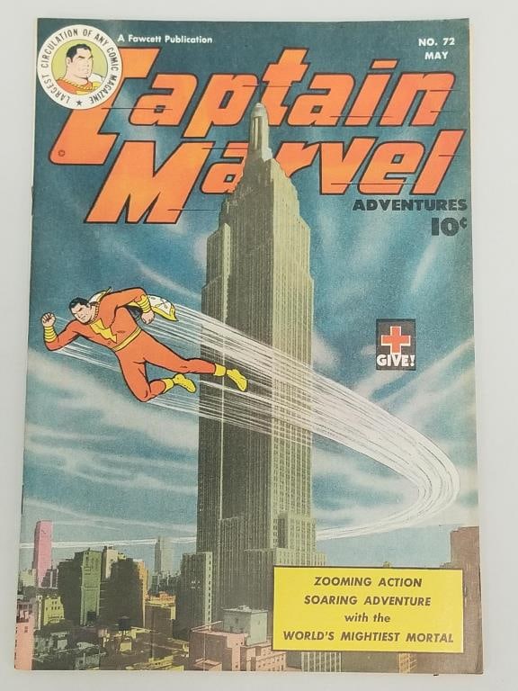 Captain Marvel Adventures Vol 12 #72 comic book (May 1947) Fawcett Publication (1 of 8)