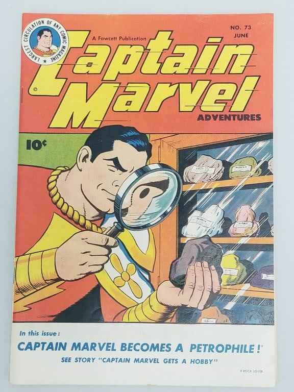 Captain Marvel Adventures Vol 13 #73 comic book (June 1947) Fawcett Publication- Becomes A (1 of 8)