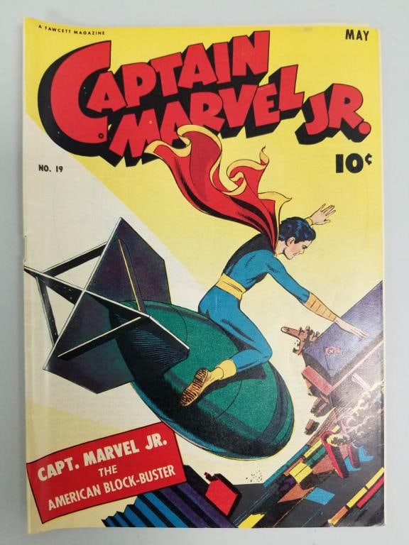 Captain Marvel Jr. Vol 4 #19 comic book (May 1944) Fawcett Publication- The American Block-Buster (1 of 12)