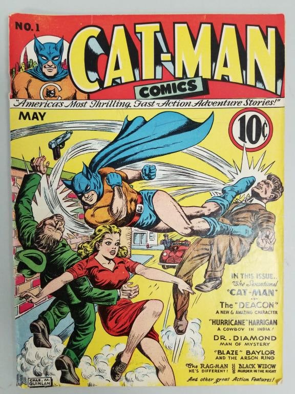 Cat-Man Comics #1 (Vol 1 #6) comic book (1941) Holyoke (1 of 18)