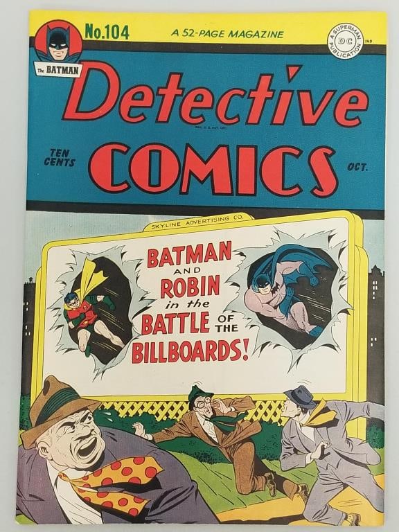 Detective Comics #104 comic book (Oct 1945) DC- The Battle Of The Billboards (1 of 11)