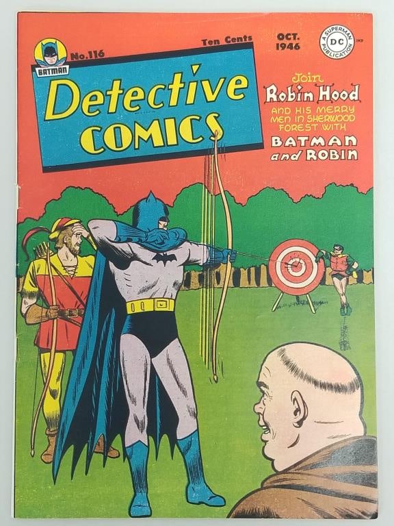 Detective Comics #116 comic book (Oct 1946) DC- Join Robin Hood And His Merry Men In Sherwood Forest (1 of 8)