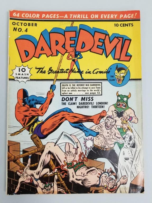 Daredevil #4 comic book (Oct. 1941) Lev Gleason (1 of 15)