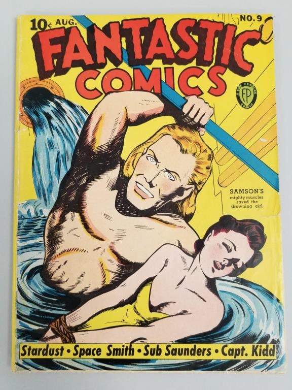 Fantastic Comics #9 comic book (Aug 1939) Fox (1 of 17)