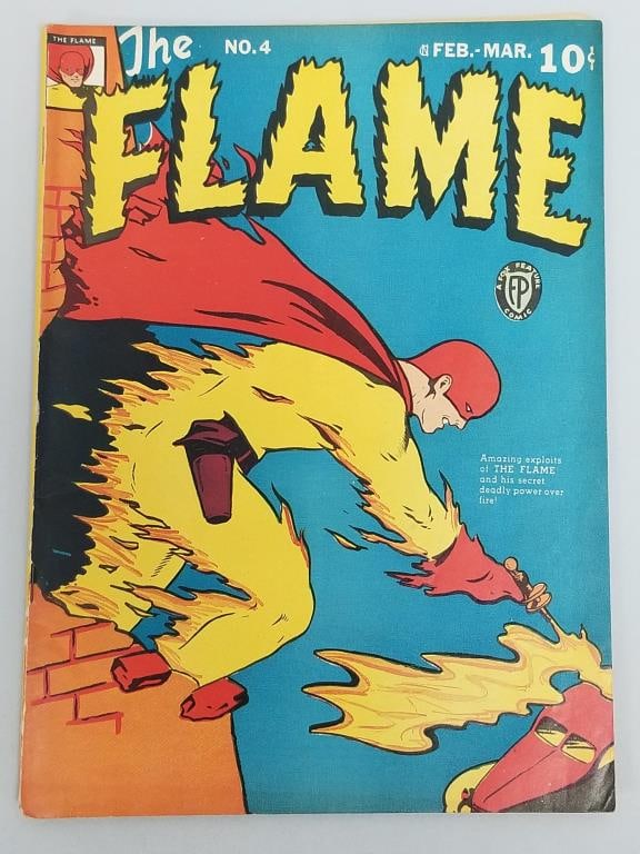 The Flame #4 comic book (Feb - Mar 1941) Fox: The Flame #4 comic book (Feb - Mar 1941) Fox
