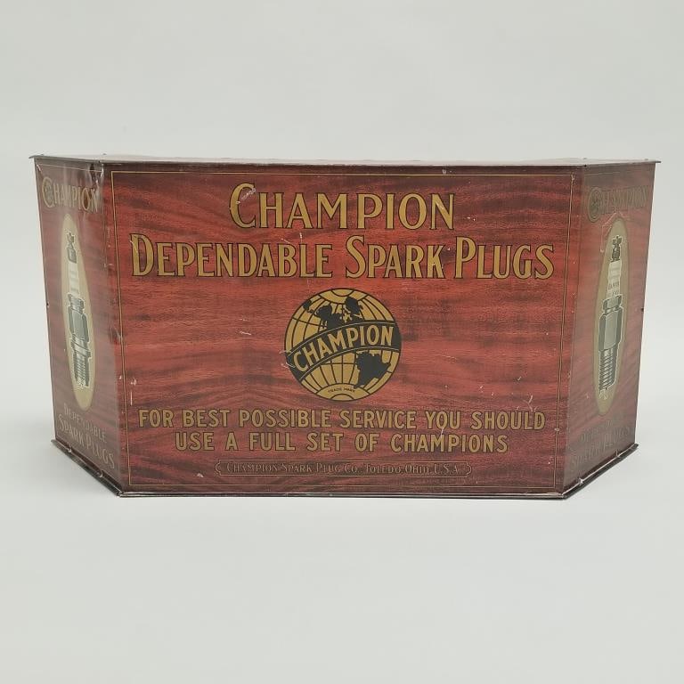 Champion Spark Plug advertising table top display- 14 1/8"H 30"W 9 1/2"D (1 of 11)