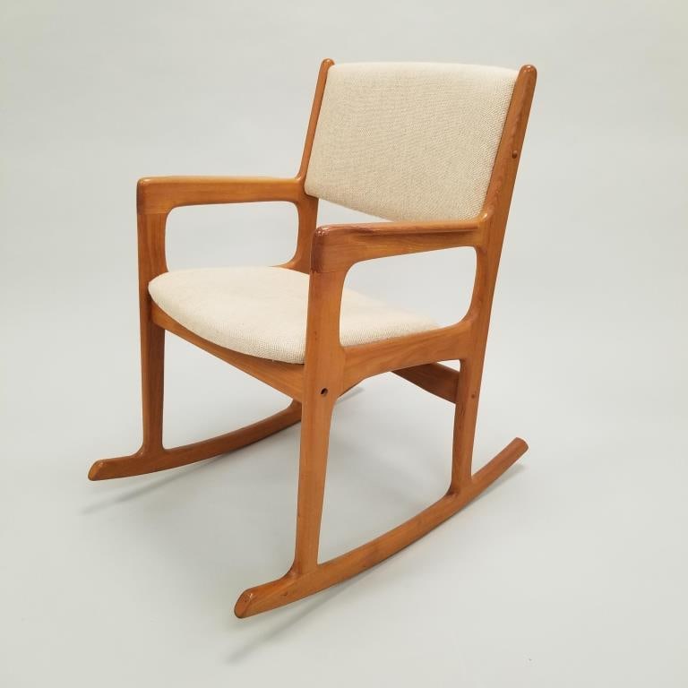 Benny Linden Design teak rocking chair- 33 1/2"H 23 1/4"W 31 1/4"D (1 of 9)