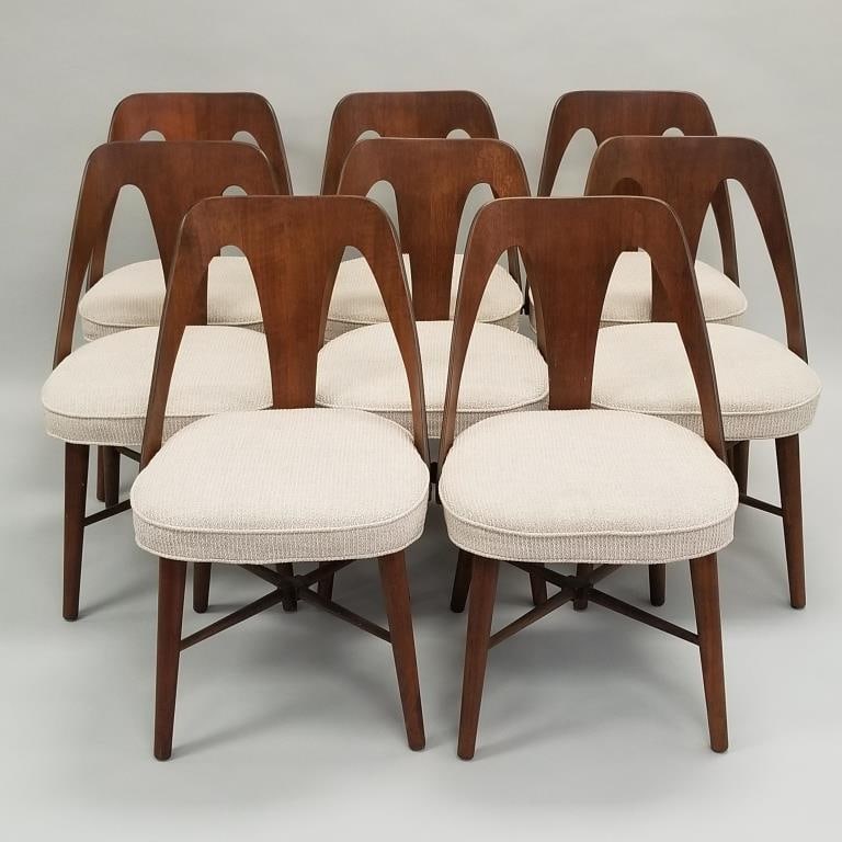 8 Lawrence Peabody- Nemschoff mid-century dining chairs- 33"H 20"W 22"D (1 of 17)