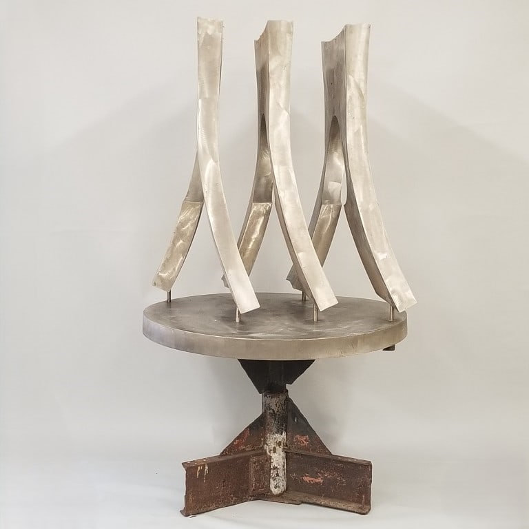 Sculpture by Charles Huntington (P. Granlund asst) stainless steel- approx. 78"H 44"W (weighs 400+ (1 of 12)