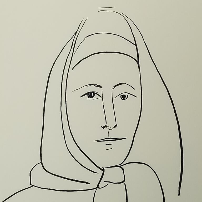 Picasso work on paper "L'Espagnole" 25 3/4"H 21 1/2"W framed O.D. (1 of 9)
