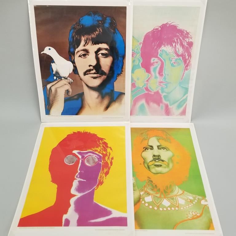 Set 4 Beatles portrait posters by Richard Avedon (laid down on paper, etc.) 30 3/4"H 22 3/4"W image (1 of 20)