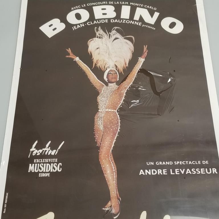 Josephine Baker "Bobino" poster (scratch)- 47 1/4"H 32"W poster size (1 of 13)