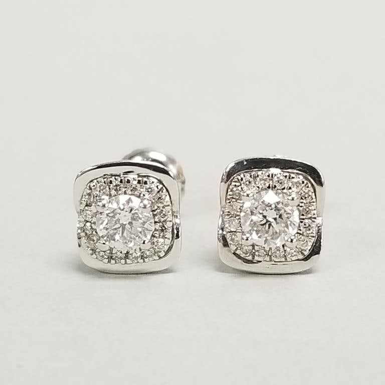 14k gold & 0.50 tcw natural diamond stud earrings (1 of 11)