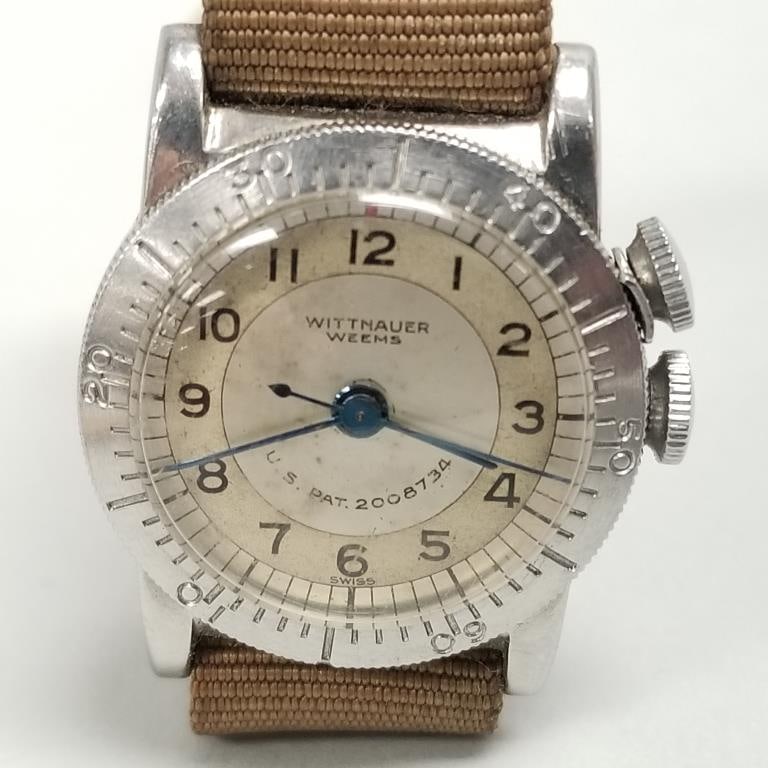 Wittnauer Weems aviator watch- currently running, 28mm case size (1 of 8)