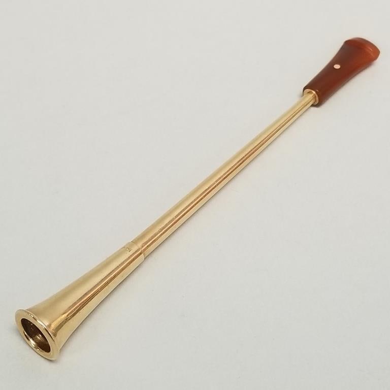 Dunhill, unsigned, 14K gold cigarette holder- 8.1g total including mouthpiece- 4 5/8"L (1 of 10)