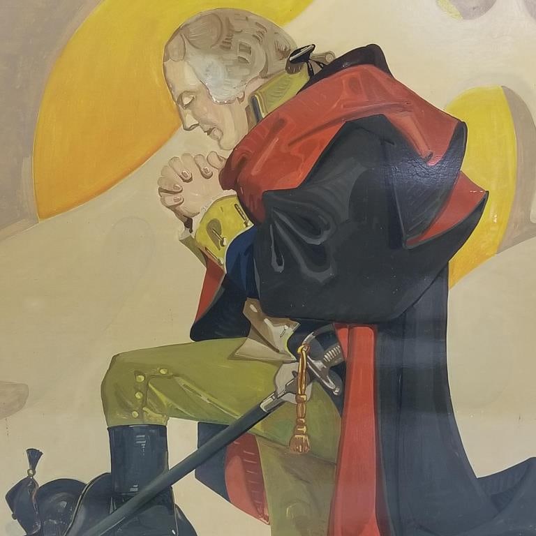 Duke Williamson signed illustration artwork on board- dated 2/22/26 (as seen- wavy, etc.) 36"H 30"W (1 of 10)