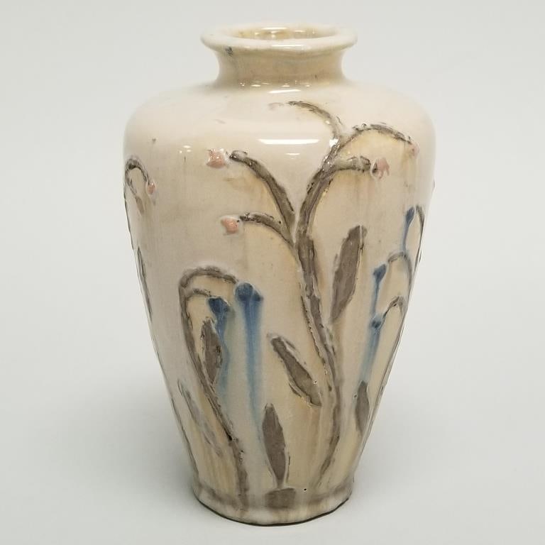 Van Briggle (?) 30's pottery shouldered vase- (foot chip on underside) 6 1/2"H 4"D (1 of 10)