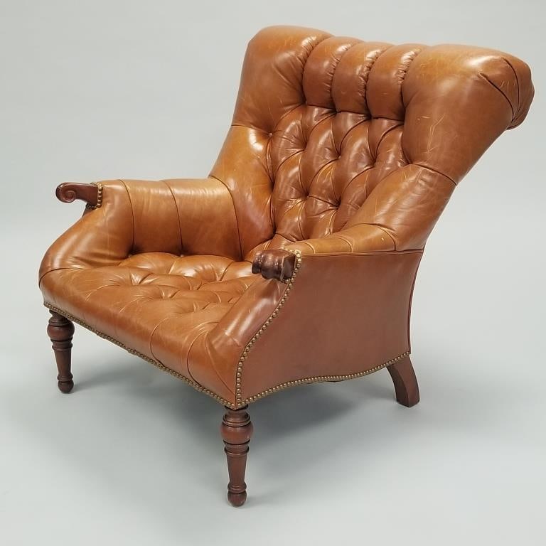 Stickley Leopold leather armchair- 36"H 33"W 38"D (1 of 16)