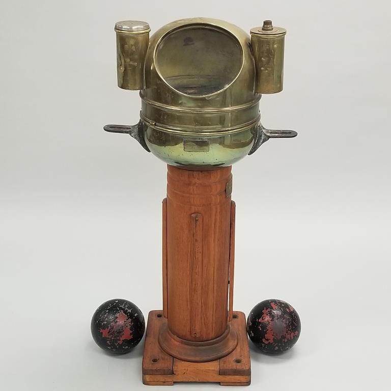 Dobbie McInnes model M-1 ship binnacle/ compass Glasgow & London with metal balls (don't fit) on (1 of 17)