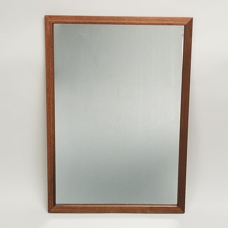 Mid-century walnut mirror- 28 1/2"H 40 1/4"W (1 of 8)