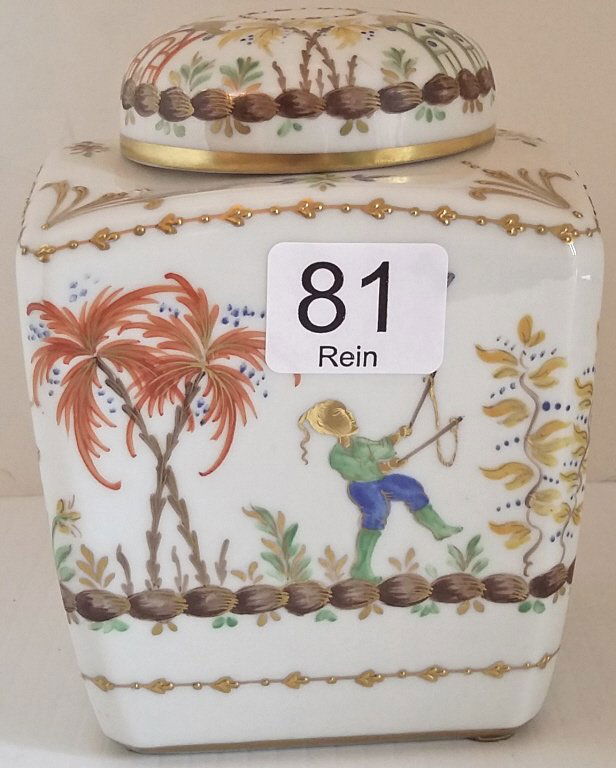 5" hand painted French tea jar- Tiffany & Co. (1 of 6)
