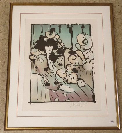 Framed signed Max (Peter) 99/ 200 litho 21"x 27" (1 of 6)