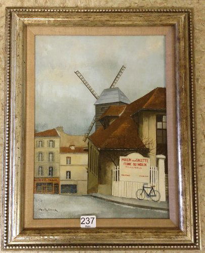 Framed signed A. Renoux (Andre) oil on canvas- 10"x 13 (1 of 4)