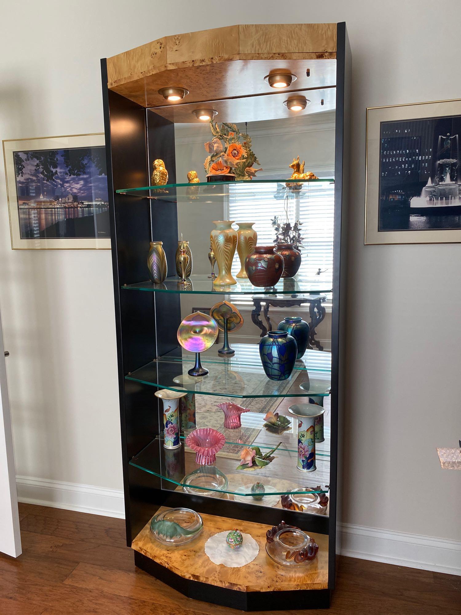 Art Deco Style Maple Open Display Cabinet (1 of 5)