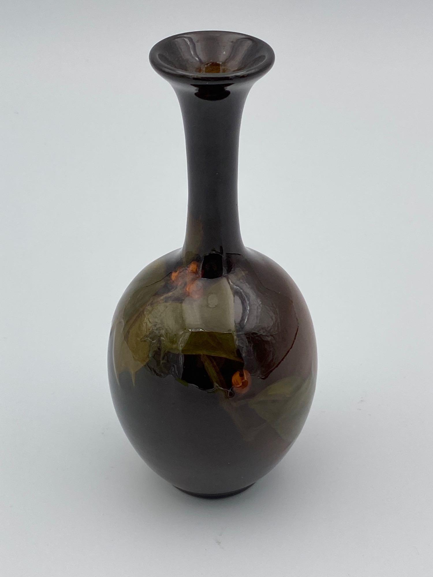 1903 Rookwood Pottery Vase Signed by Grace Hall: 1903 Rookwood Pottery Floral Vase Signed by Grace Hall. Marked "III" and "862". Measures approximately 7"