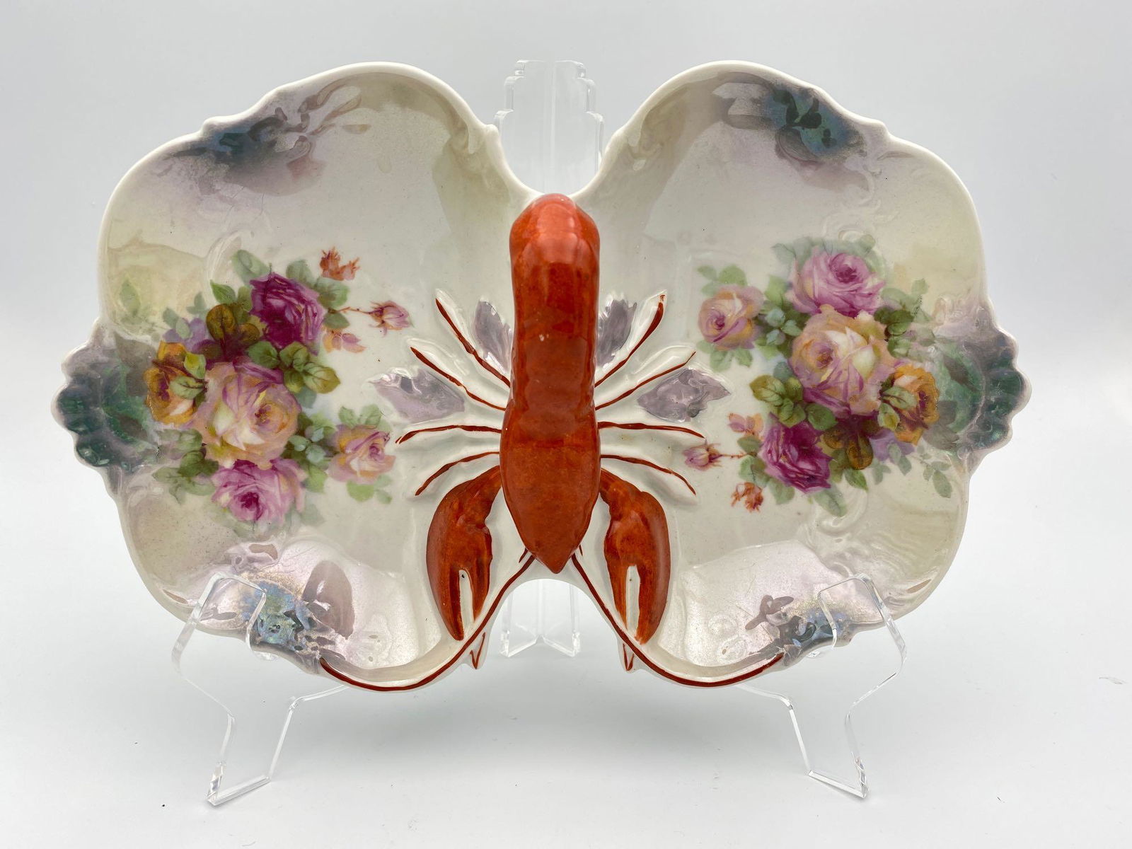 German Porcelain Lobster Thermidor Double Serving Dish (1 of 7)