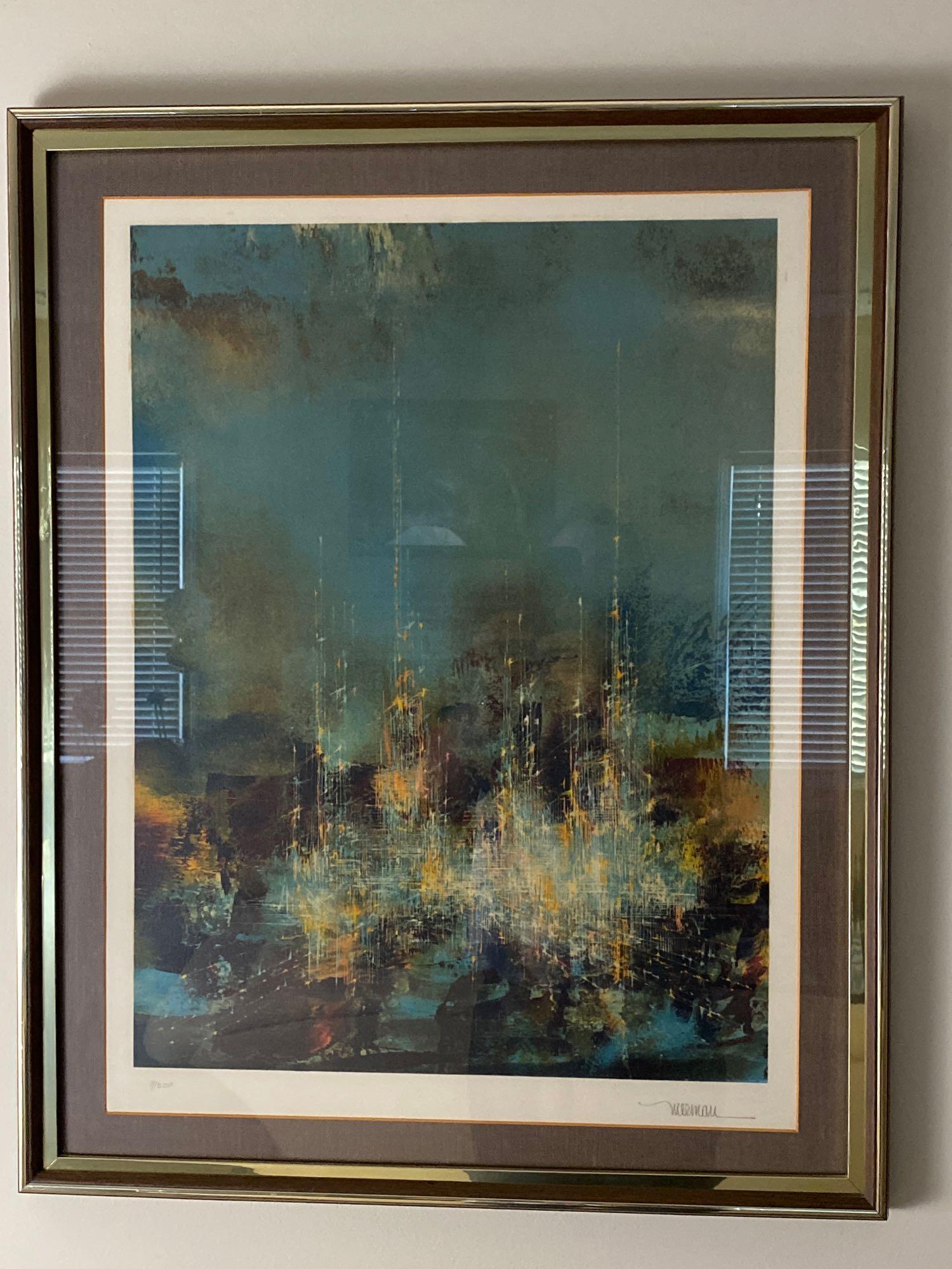 Leonardo Nierman Signed Lithograph "City Lights" #1 of (1 of 6)
