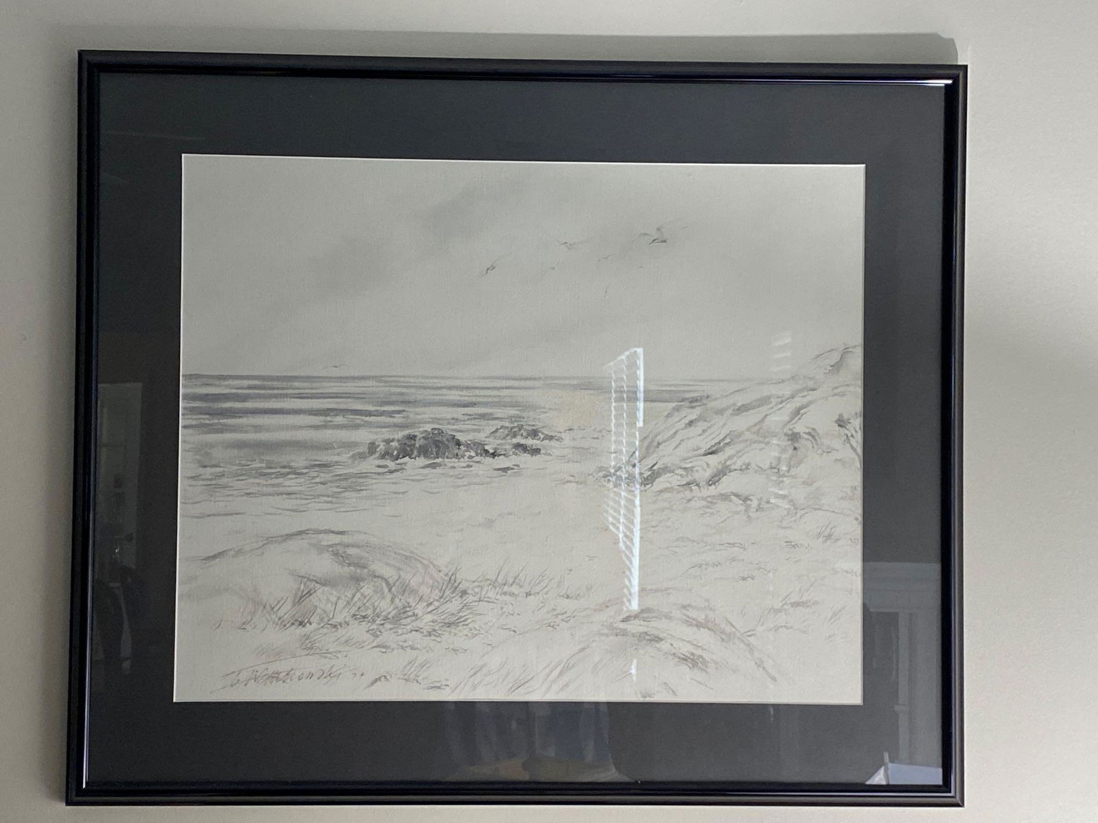 Ocean Pencil Drawing (1 of 3)