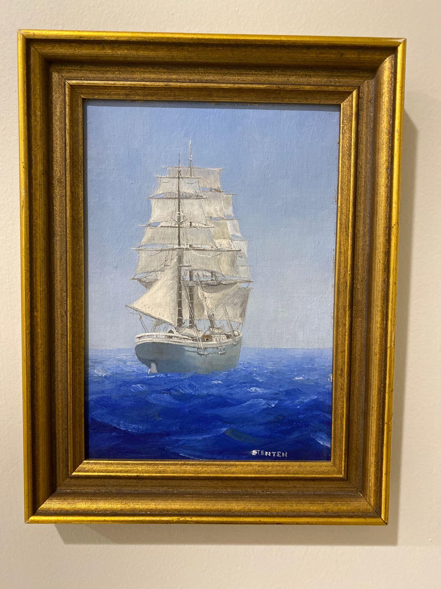 Original Oil Painting by Stan Stenten - Schooner (1 of 5)