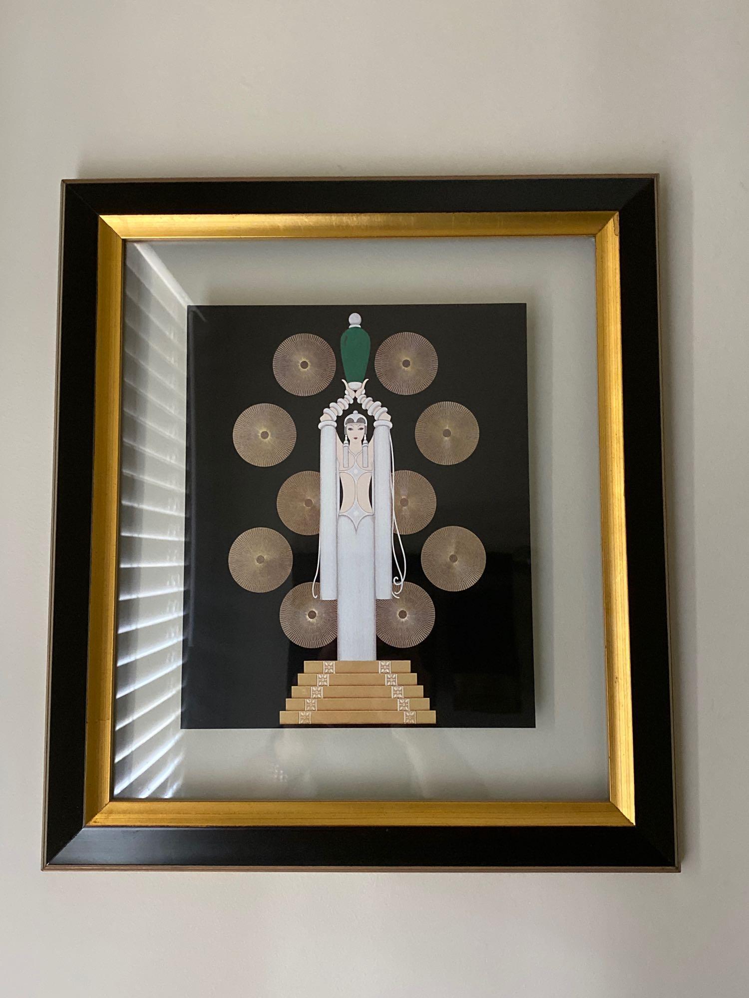 Erte (1892-1990) "Emerald Vase II" Framed Print (1 of 4)