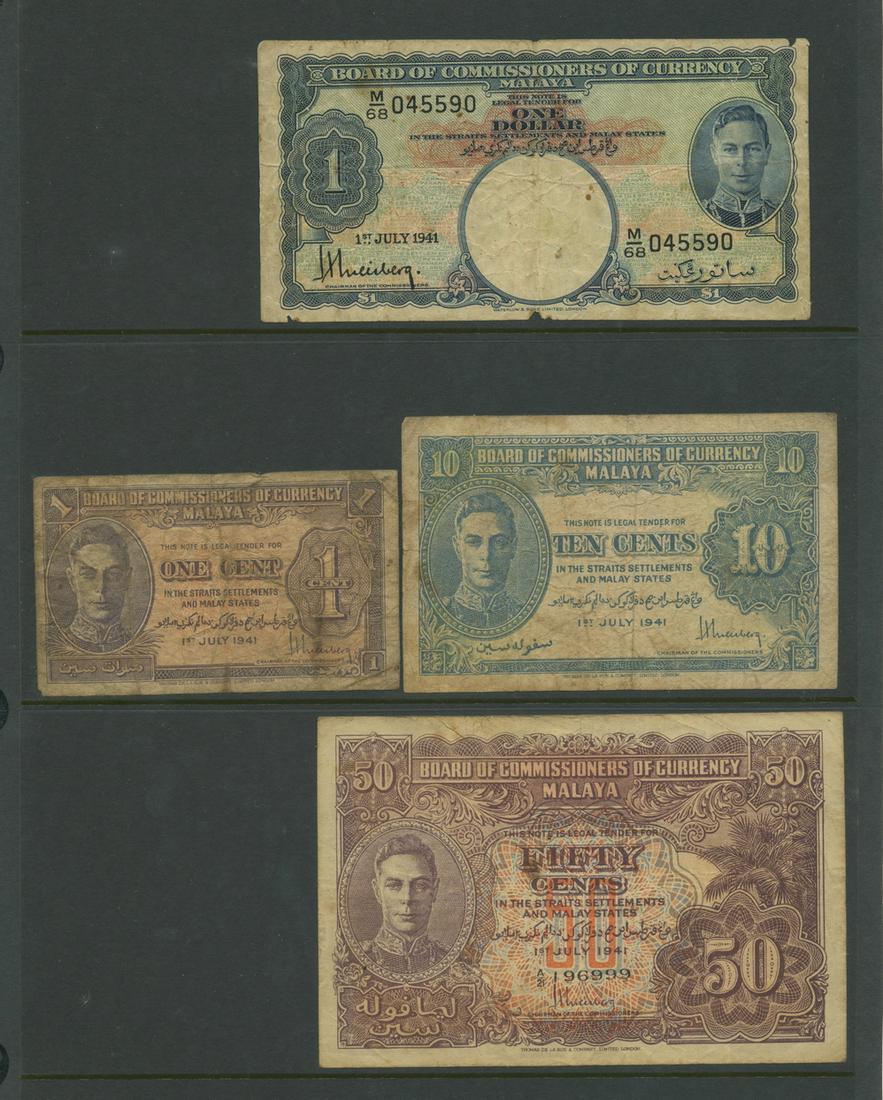 Seven Early Malaya Bank Notes (1 of 2)