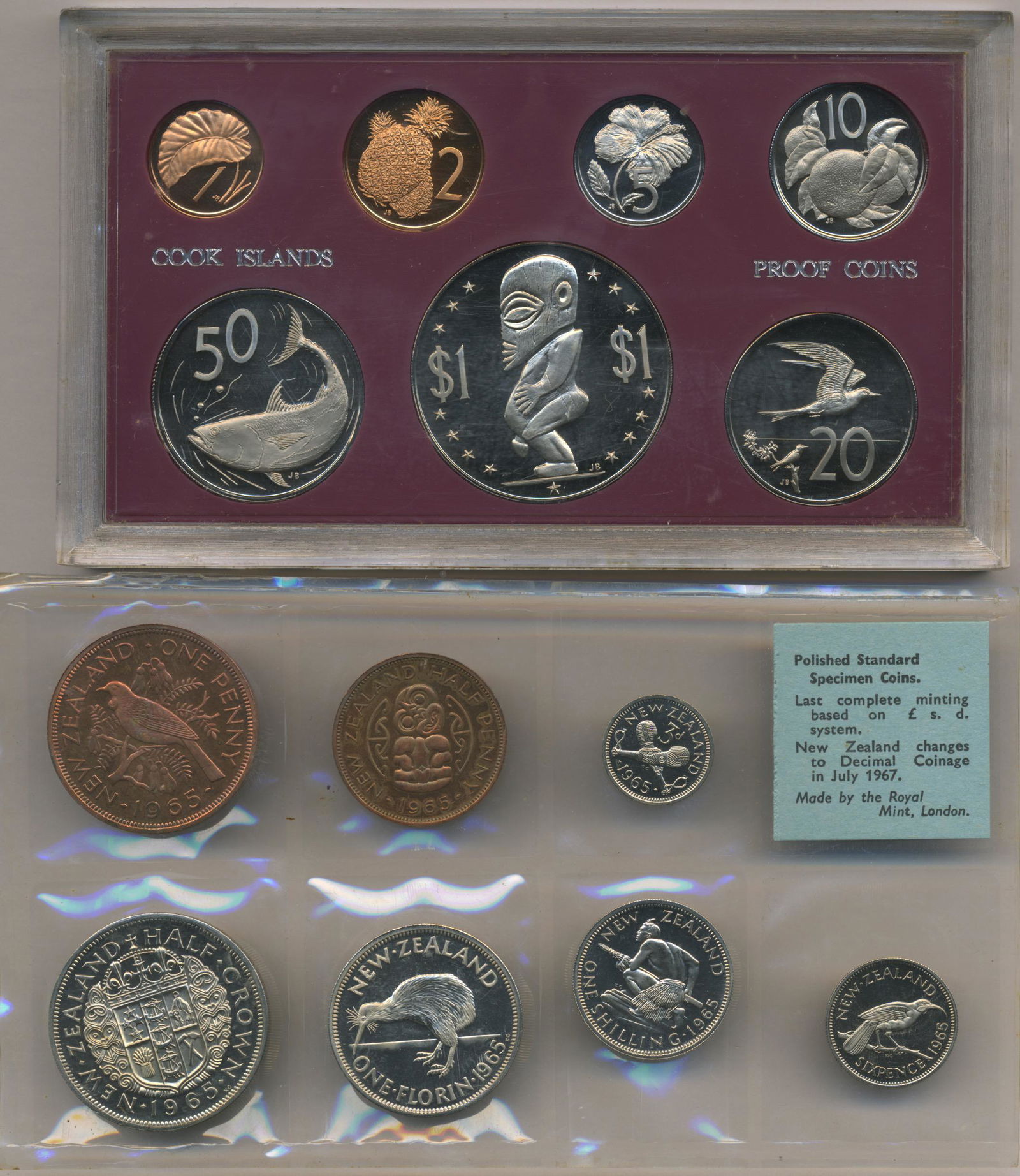 1972 Cook Islands & 1965 New Zealand Proof Sets (1 of 2)