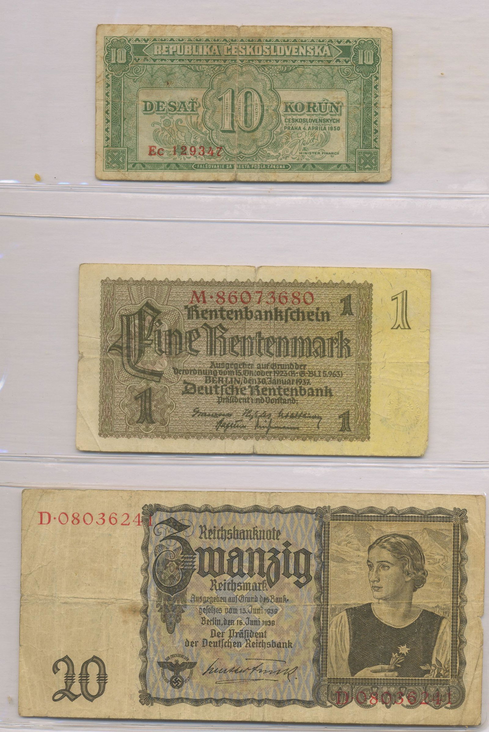 Czechoslovakian and German Notes (1 of 2)