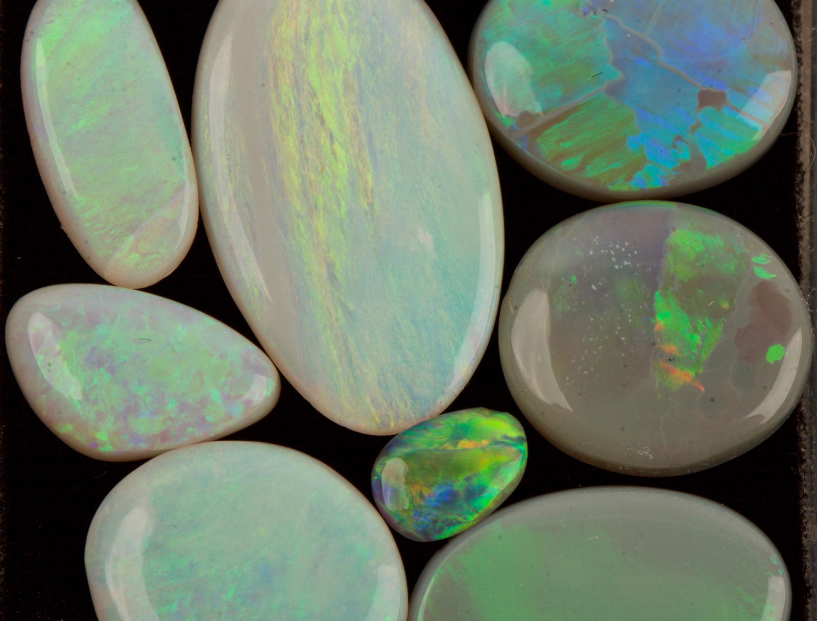 Eight Solid Australian Opals (1 of 2)