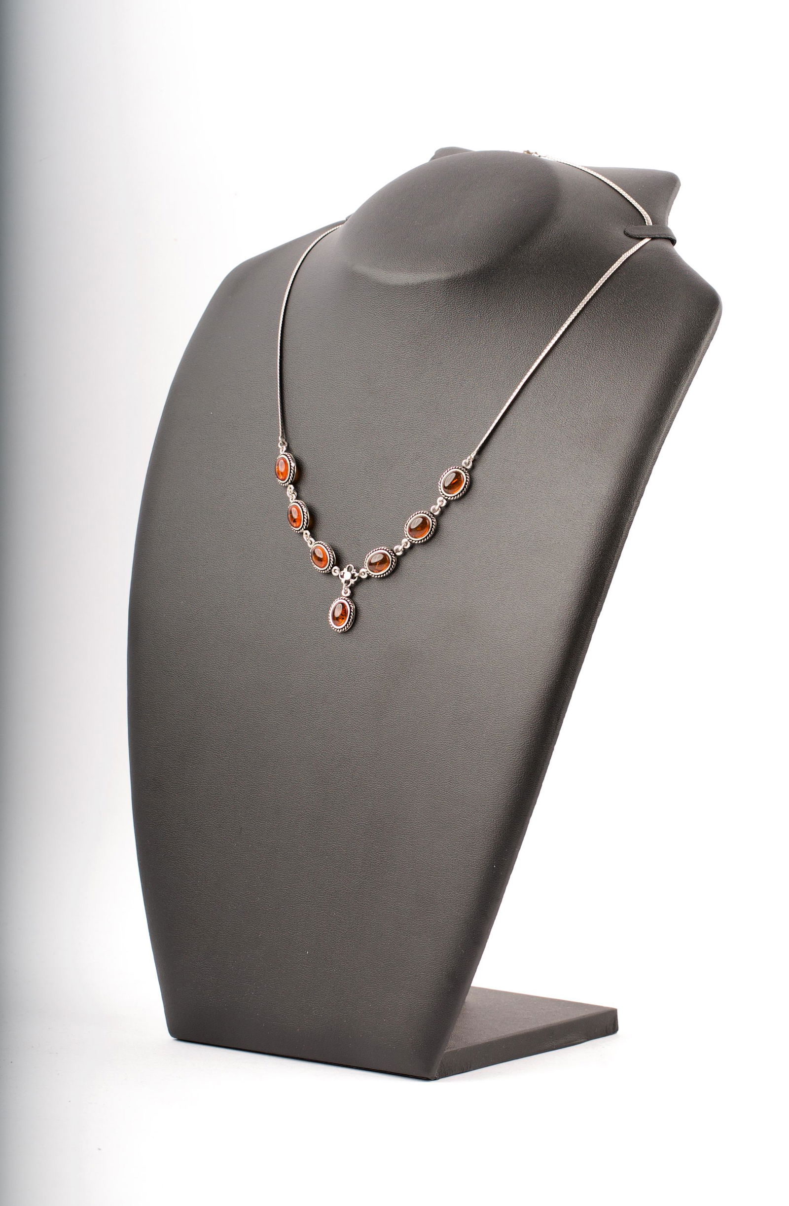 Sterling Silver & Amber Necklace (1 of 2)