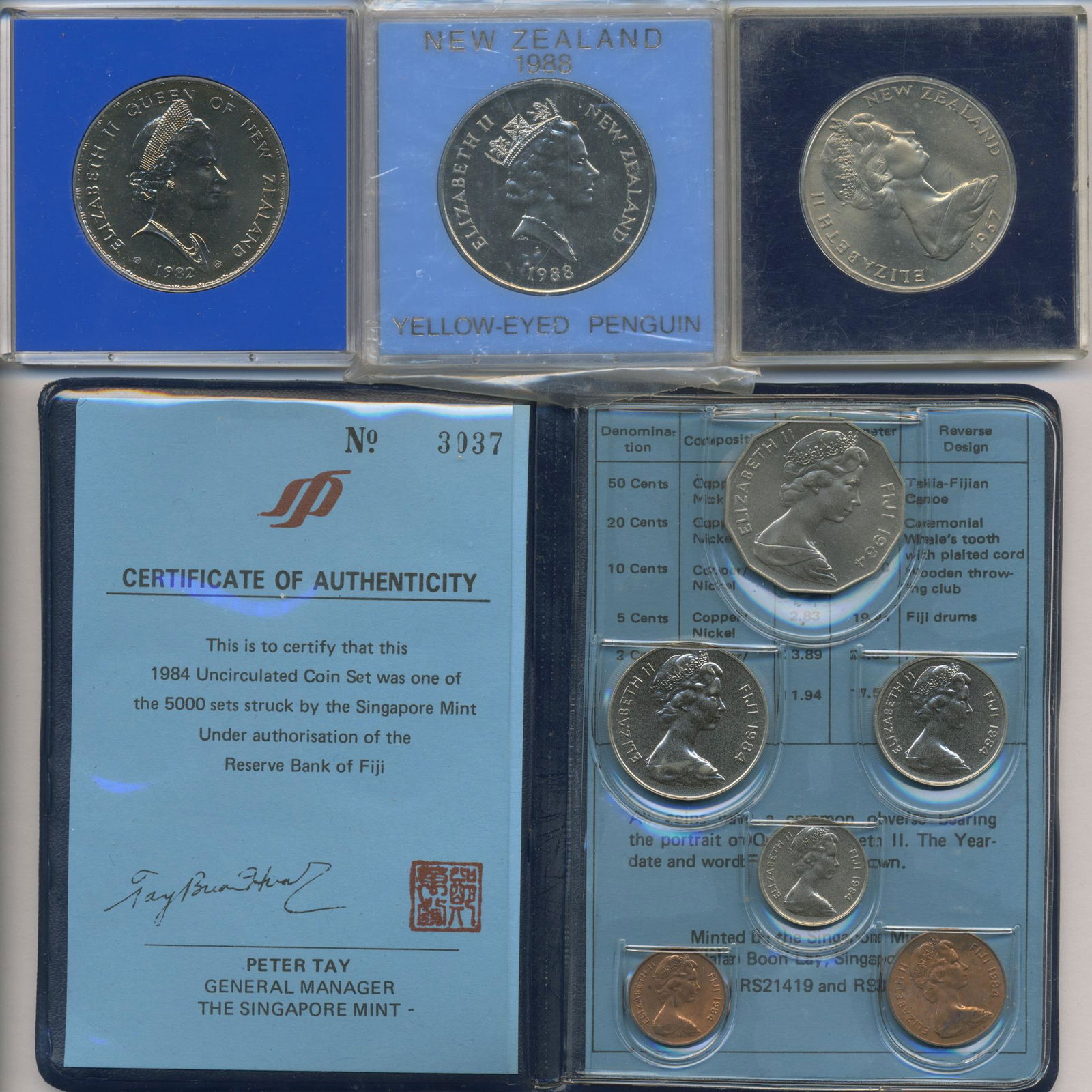 Fiji and New Zealand Coins (1 of 1)